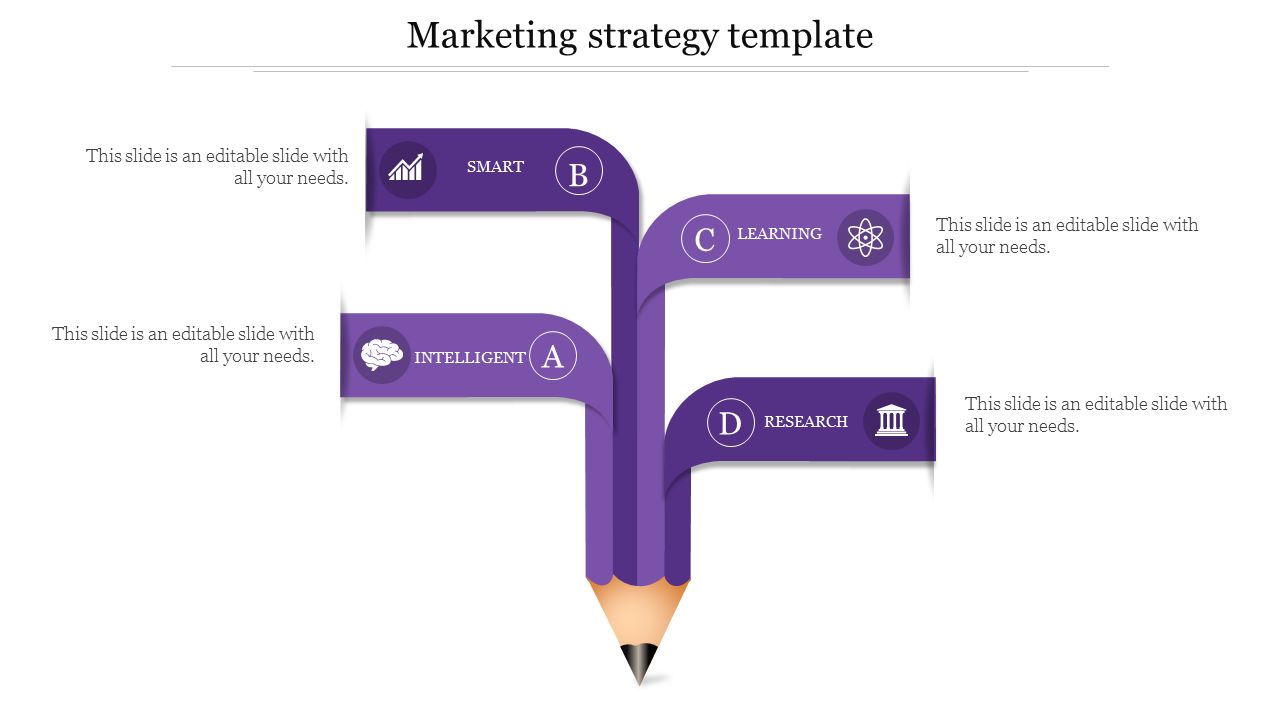 Free - Creative Marketing Strategy Template For Presentation